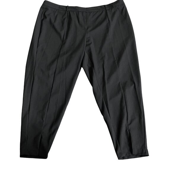 NWT Calvin Klein Front Hem Slit Trouser Pants in Black Sz. 22W - Picture 1 of 3